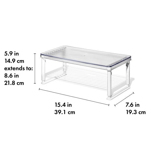 OXO Good Grips Adjustable Refrigerator Shelf Riser The Container Store