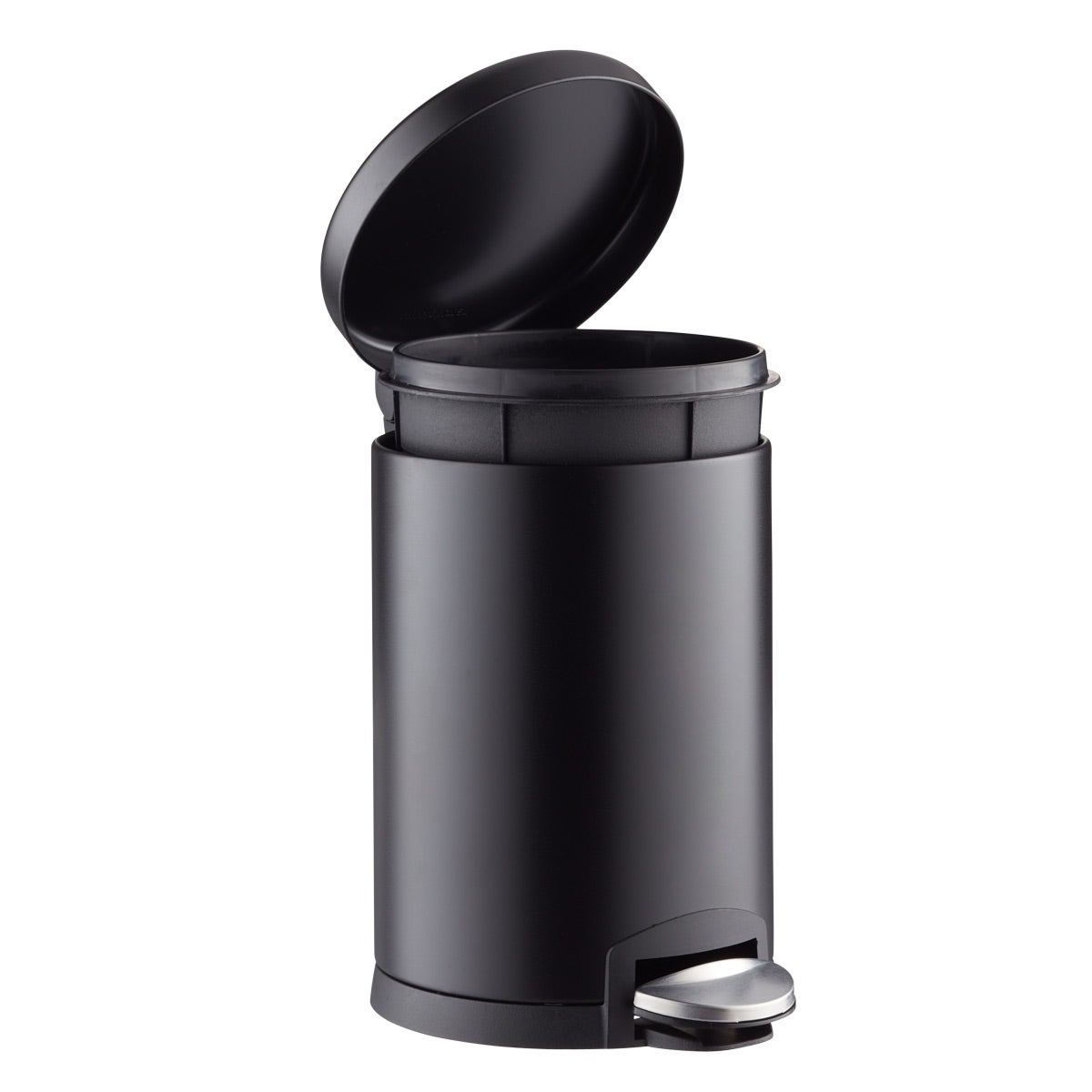 simplehuman White 1.2 gal. Round Step Trash Can