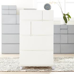 Grey Opaque Modular Stackable Drawers