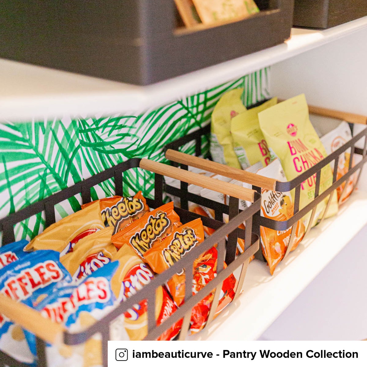 Yamazaki Tosca Baskets with Wooden Handles The Container Store