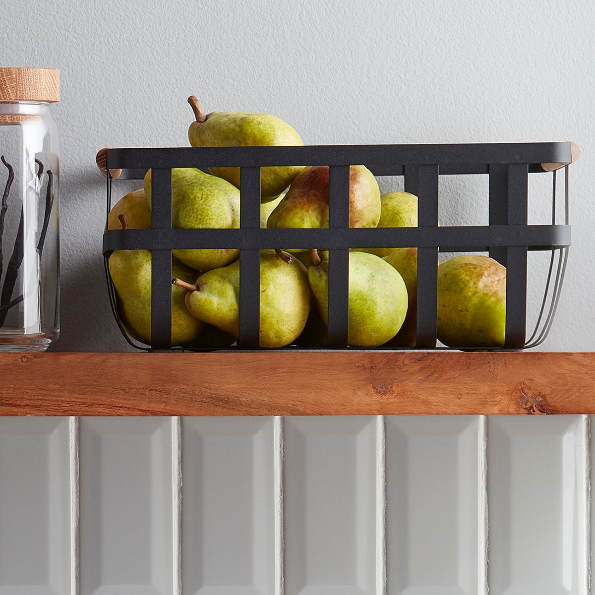 Yamazaki Tosca Baskets with Wooden Handles The Container Store