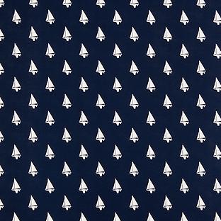 Navy Wrapping Paper with White Sailboats