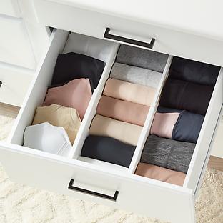 Clothes Drawer Organizers, Dividers, Sock Organizers & Underwear Drawer  Organizers