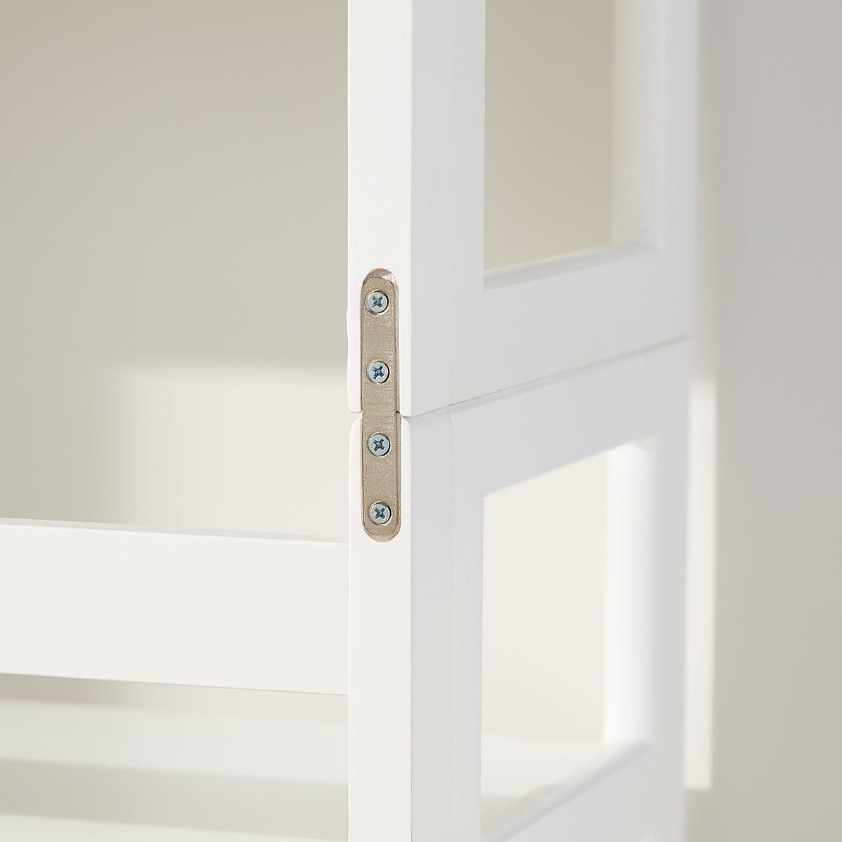 White Solid Wood Stackable Folding Bookshelf The Container Store