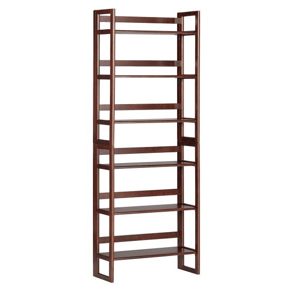 Java Solid Wood Stackable Folding Bookshelf The Container Store