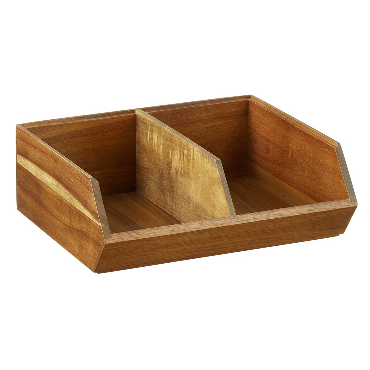 Rowan Large Divided Stacking Acacia Bin Natural