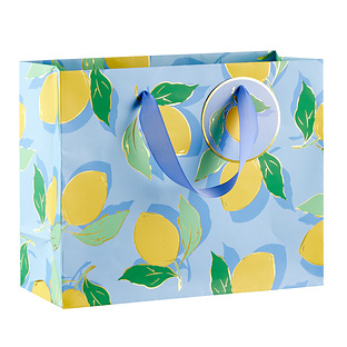 Vivid Gift Wrap - Zesty Lemons Gift Bags Medium