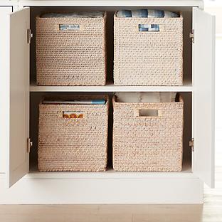 Rattan Storage Cube with Handles