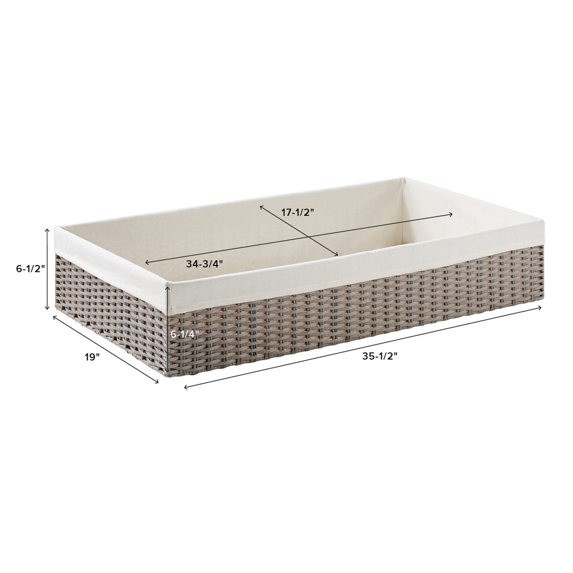 Long Underbed Montauk Bin The Container Store