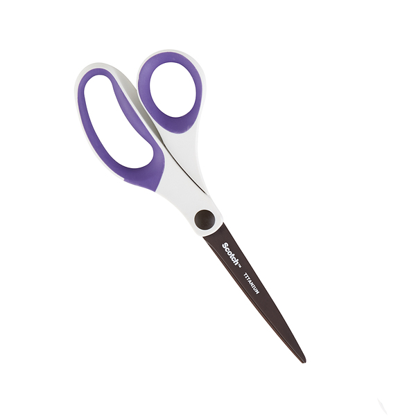 Craft Scissors Set of 3 Pack, All Purpose Sharp Titanium Blades Purple.