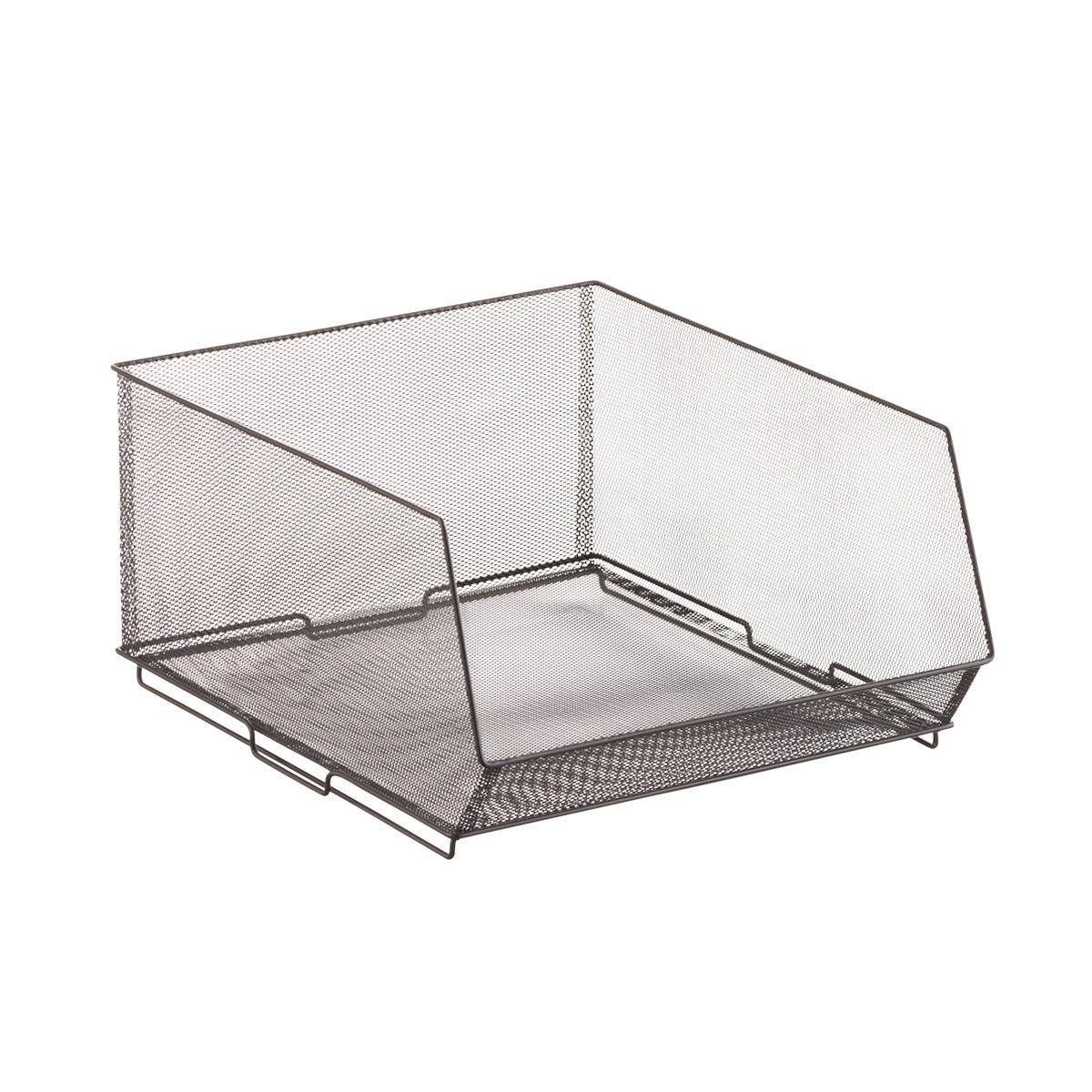 Silver Mesh Stackable Storage Bins The Container Store