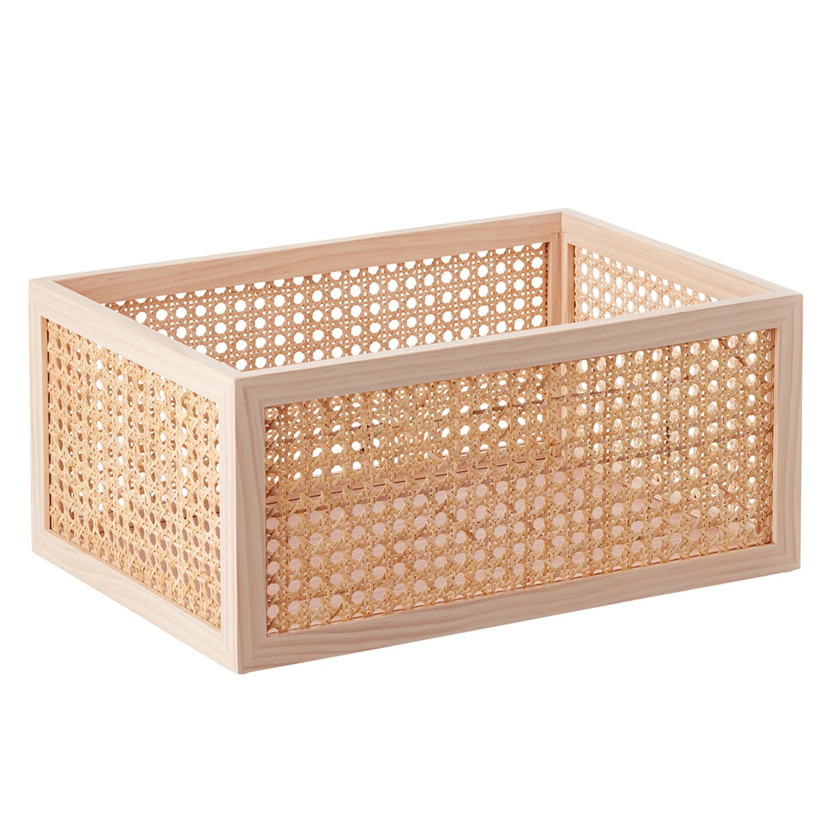 The Container Store Artisan Rattan Cane Bin The Container Store