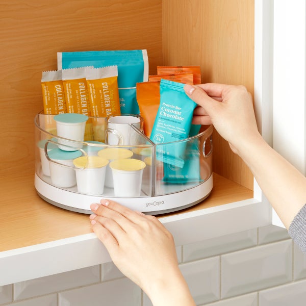 Divided Lazy Susan with Removable Bins The Container Store