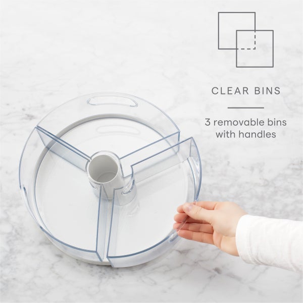 Divided Lazy Susan with Removable Bins The Container Store