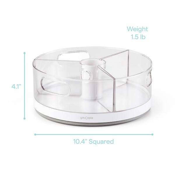 Divided Lazy Susan with Removable Bins The Container Store