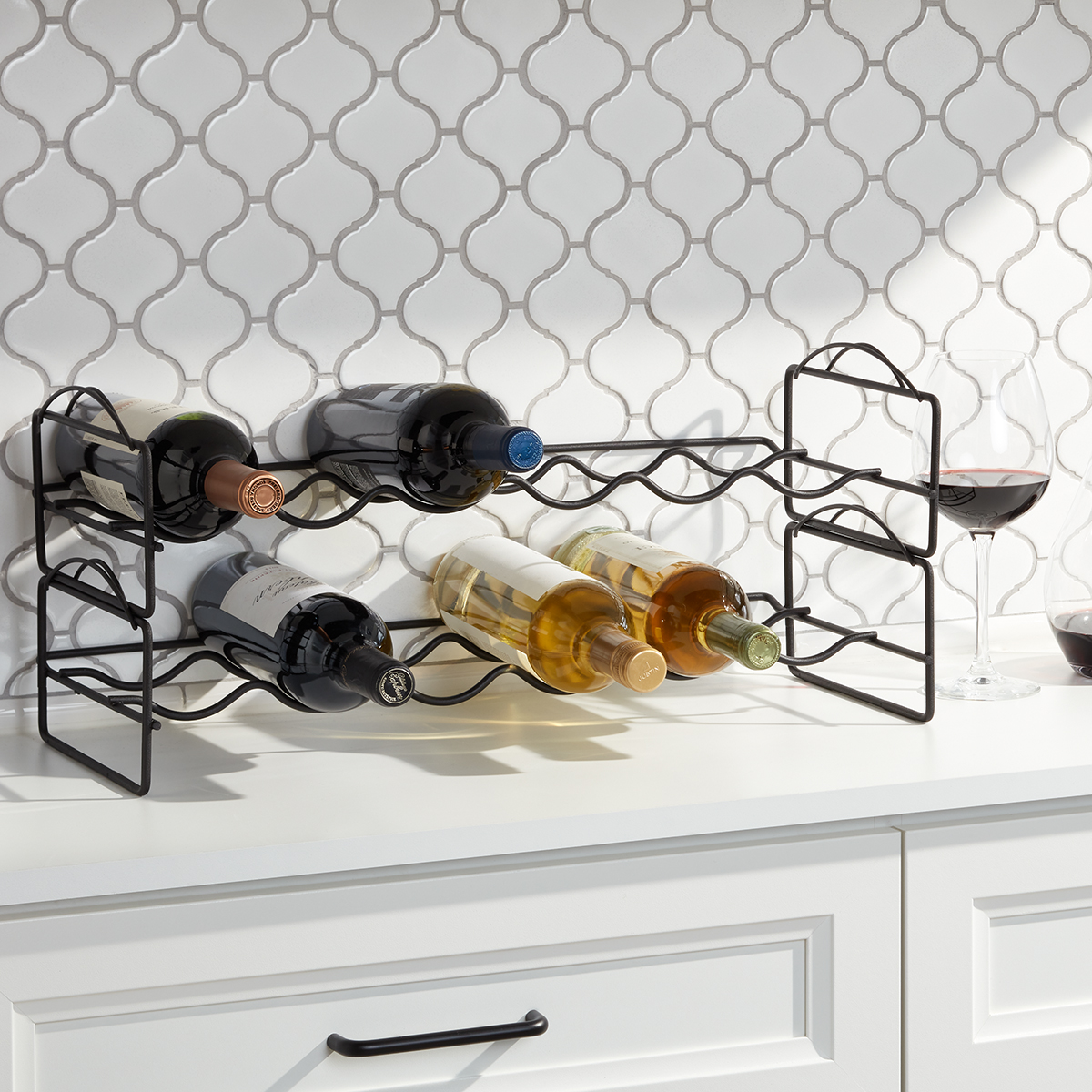 Plastic stackable wine online rack