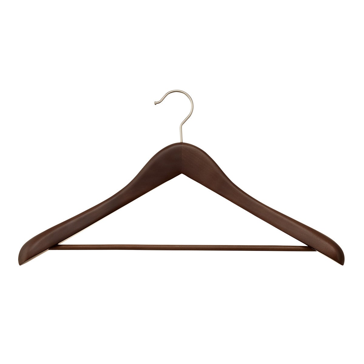 The Container Store Coat Hanger with Ribbed Bar Stained Birch
