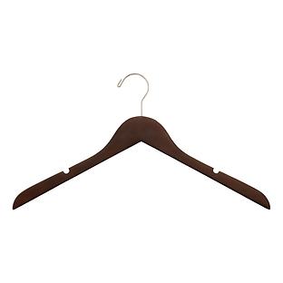 The Container Store Stained Birch Slim Wood Hangers with Notches