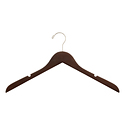 Case of 120 Slim Wooden Shirt Hanger w/ Notches Lotus, 17-3/8 x 1/4 x 9-3/8 H | The Container Store