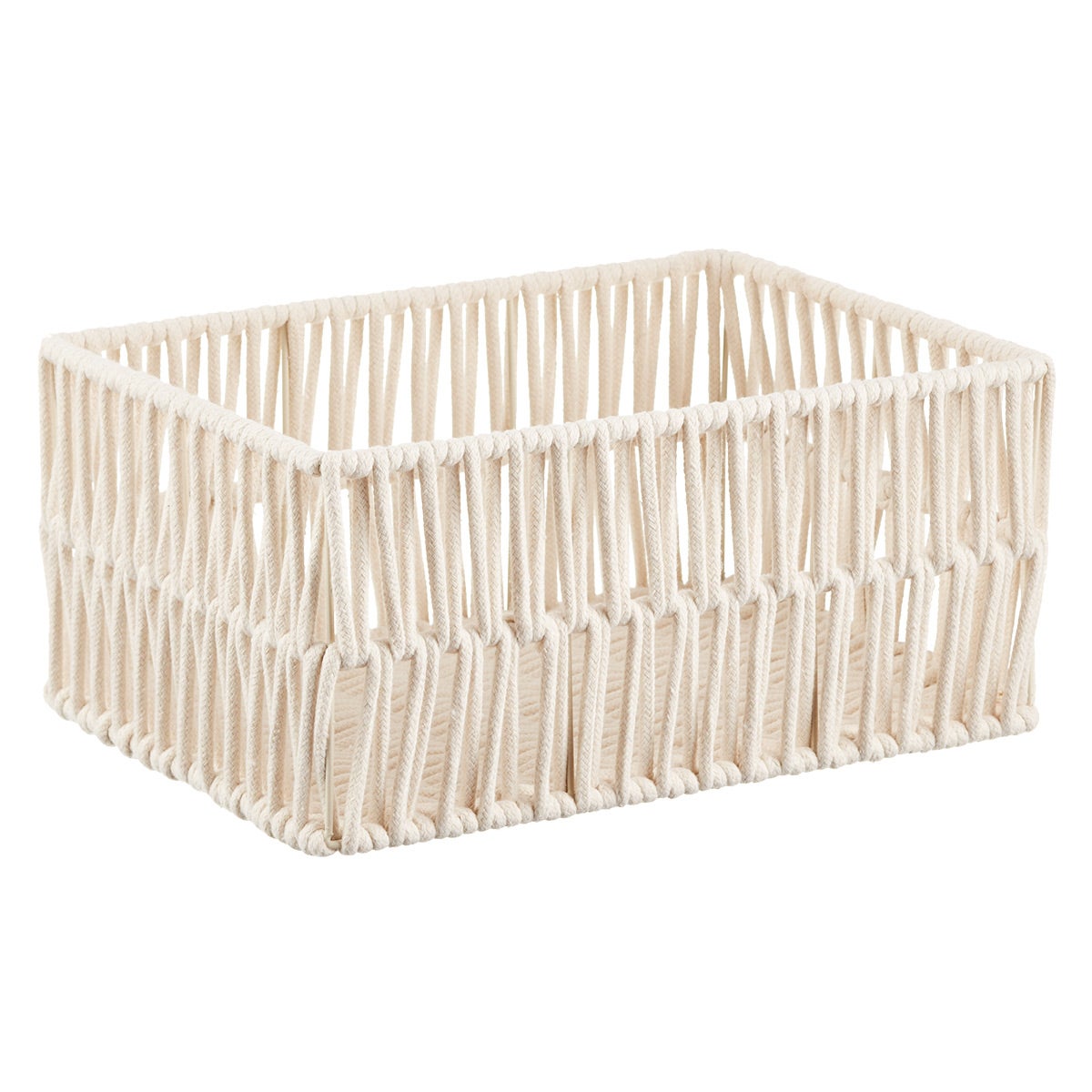 The Container Store Luna Medium Cotton Open Bin Natural