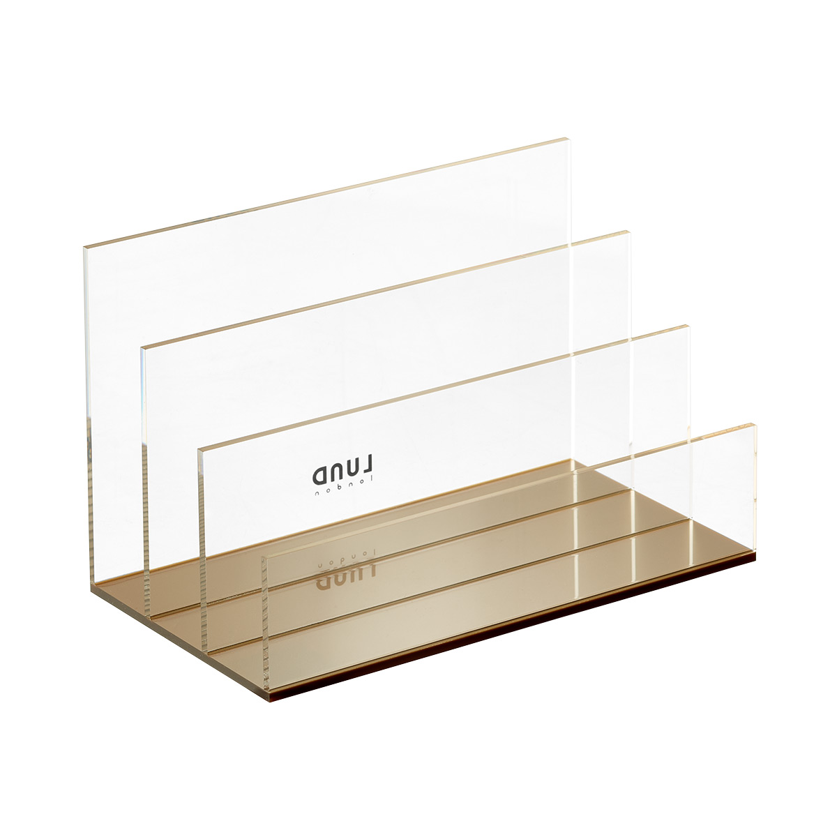Lund London Blair Letter Sorter Gold/Clear