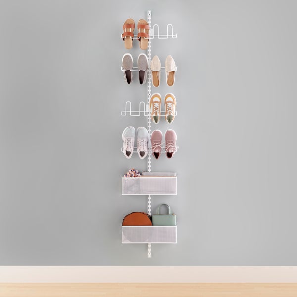 Elfa Utility Shoe Storage Wall Mounted Rack The Container Store