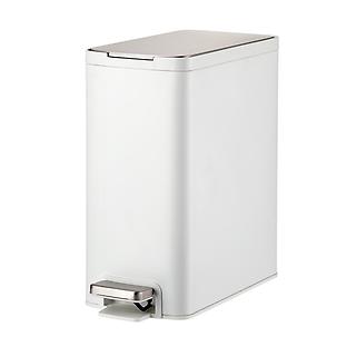 The Container Store 2.6 gal Premium Stainless Steel Slim Step Trash Can