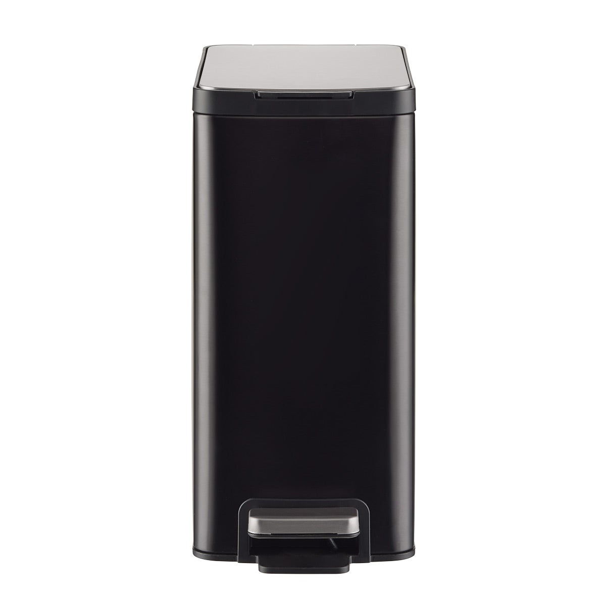 The Container Store 2.6 gal./10 ltr. Slim Step Can Black