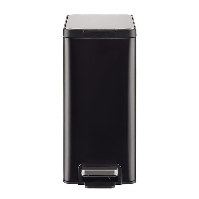 The Container Store 2.6 gal Premium Stainless Steel Slim Step Trash Can