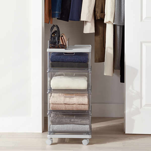 Like-it Clear Stackable Drawers  Container store, Storage closet  organization, Closet organizing systems
