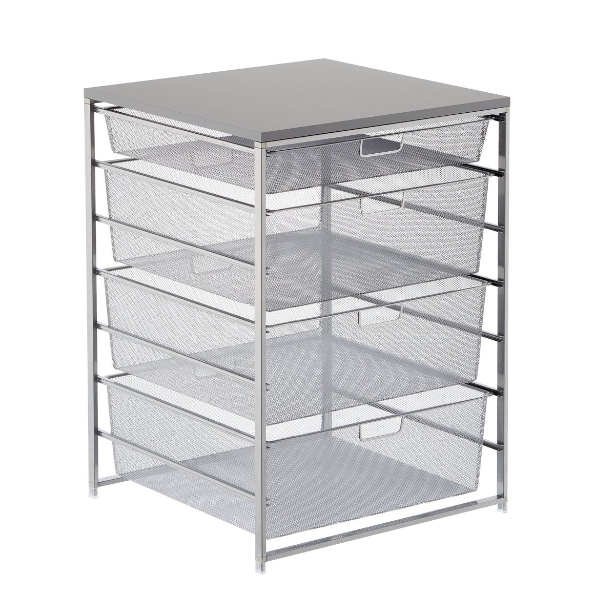 Elfa Classic Wide Mesh Drawers Platinum & Grey