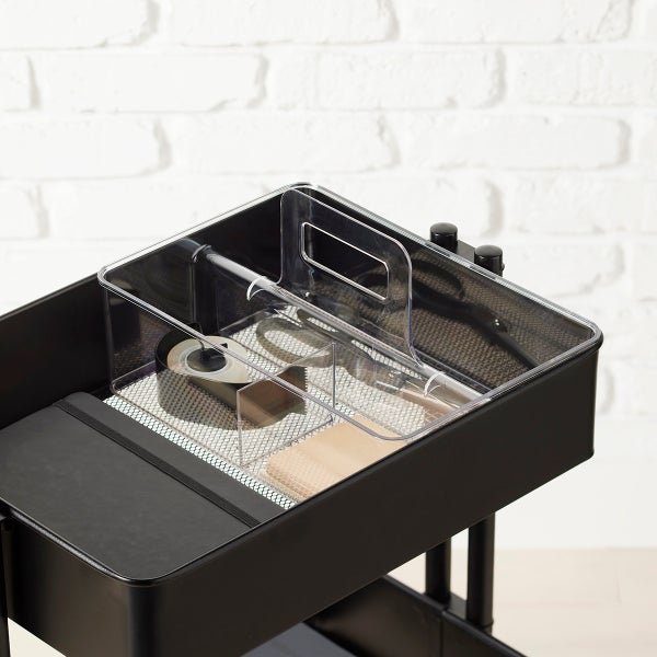 Organizer 3 In 1 Per Cucina Con Taglierina Scorrevole | Dispenser Acrilico Trasparente Per Pellicola, Alluminio E Carta Forno | Supporto Da Cassetto O Parete Per Rotoli Da 30 Cm