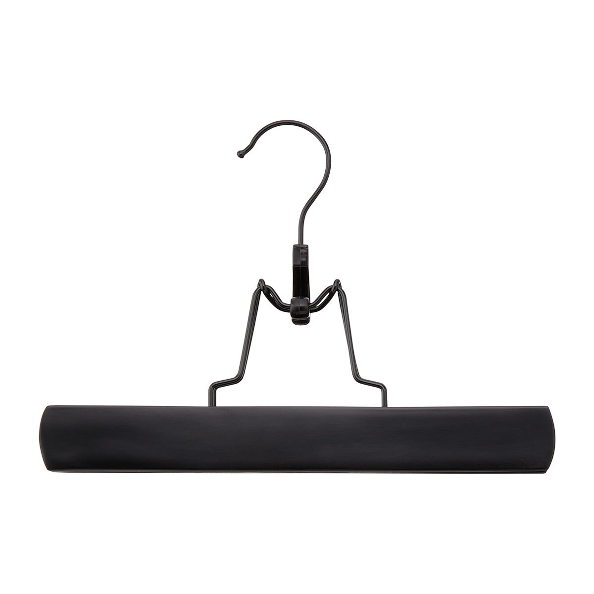 The Container Store Wooden Pant/Skirt Clamp Hanger Black