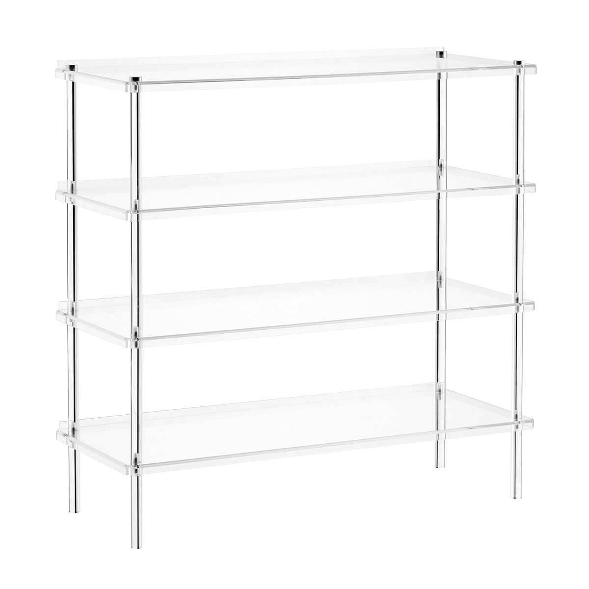 The Container Store 4-Tier Luxe Acrylic Shoe Rack Clear