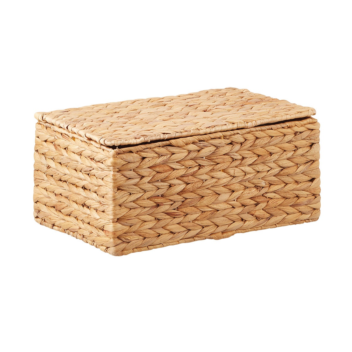 Water Hyacinth Hinged Lid Box Natural