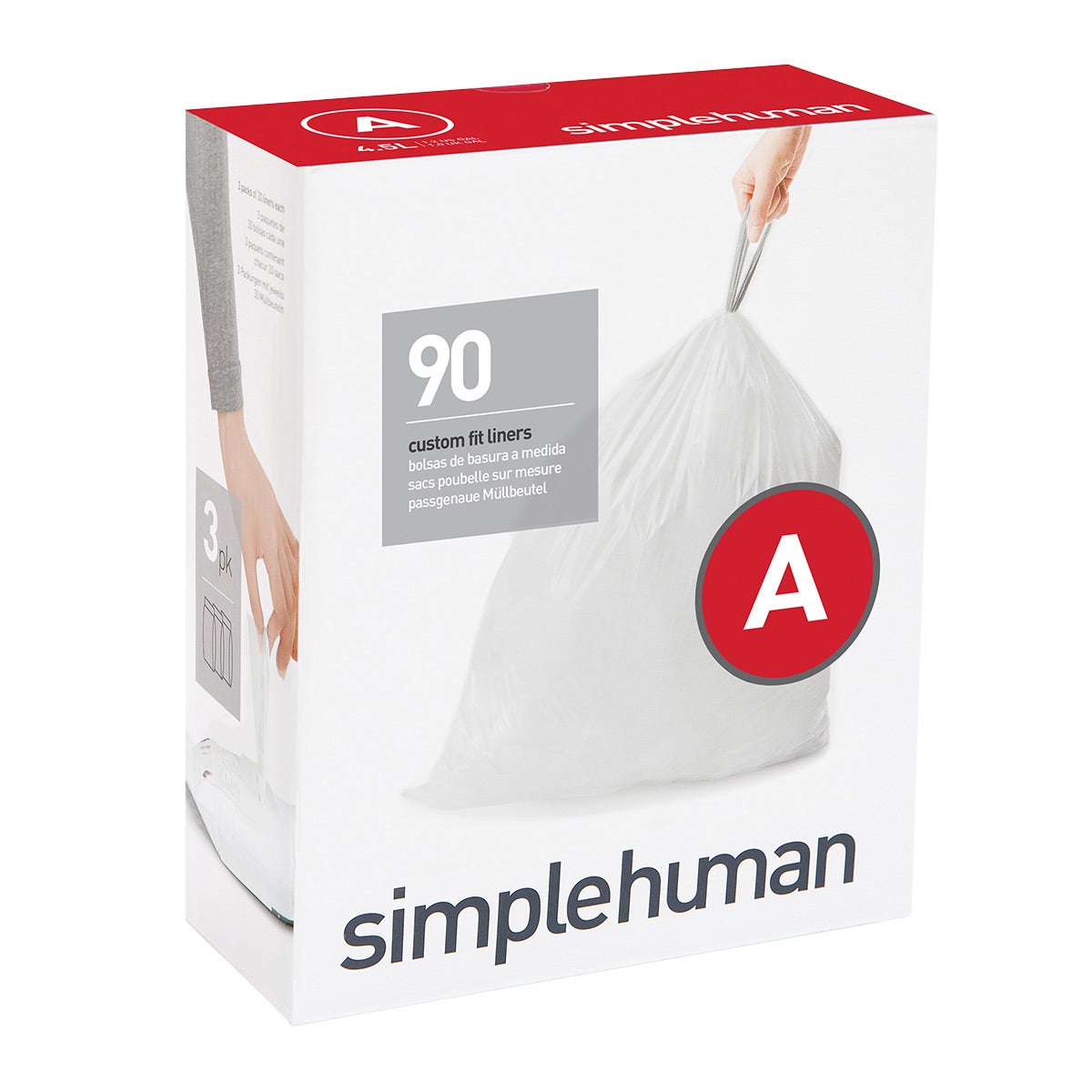 simplehuman 1.2 gal. Trash Bags 4.5 ltr. A Pkg/90