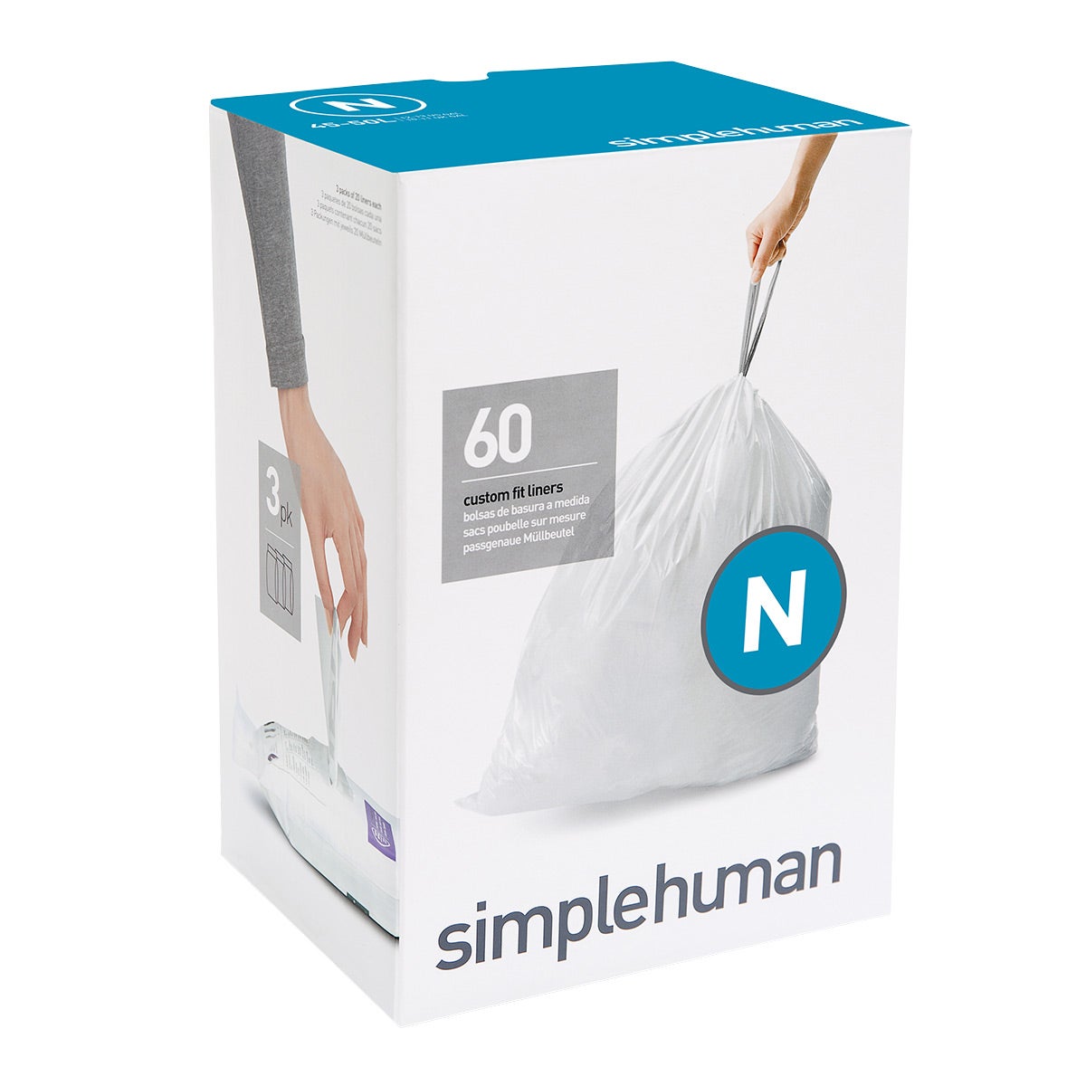 simplehuman 12 gal. Trash Bags 45 ltrs. N Pkg/60
