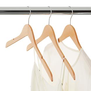 The Container Store Slim Wooden Hangers with Notches