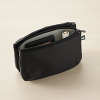 Double zip cosmetic outlet pouch