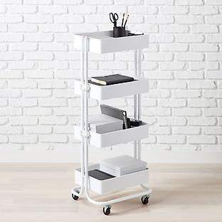 The Container Store 4-Tier Rolling Cart