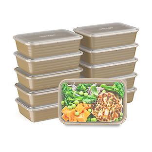 Klex Meal Prep Containers with Airtight Lids, BPA Free, Reusable Plastic Food  Container, 32 oz, Round