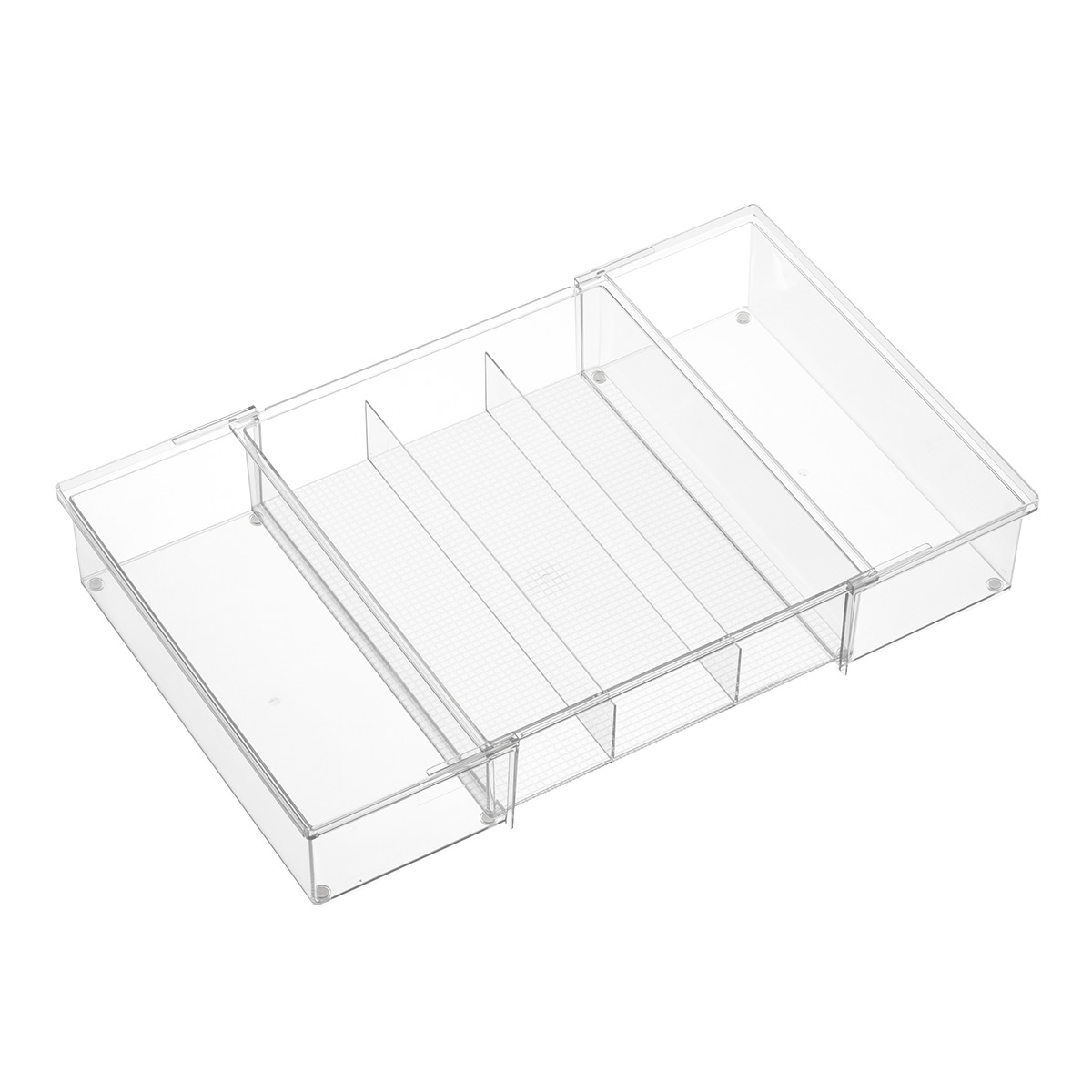 Everything Organizer 3-Section Expandable Drawer Organizer Clear
