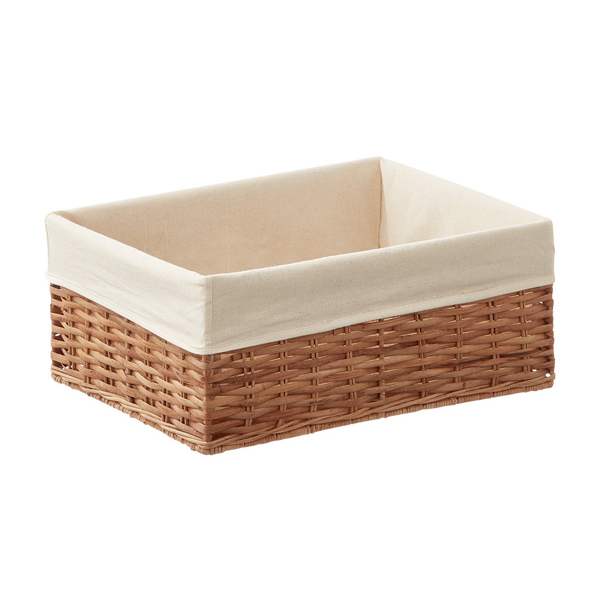 Medium Montauk Rattan Rectangular Bin Natural