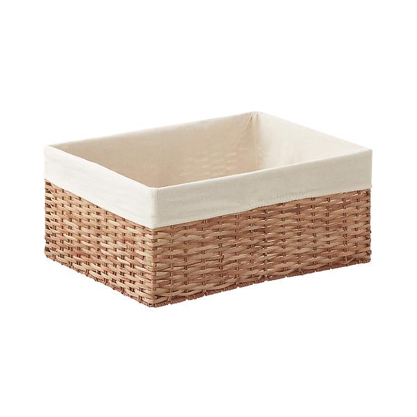 Wicker Storage Baskets for Bathroom, Rattan Rectangular Storage