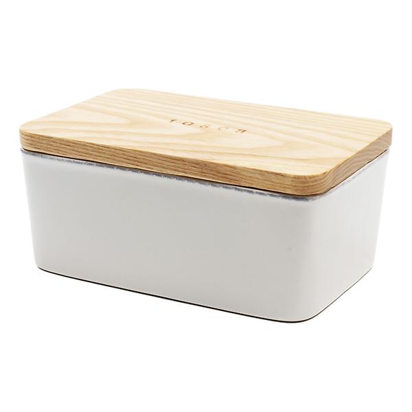 Yamazaki Tosca Large Ceramic Butter Dish | The Container Store