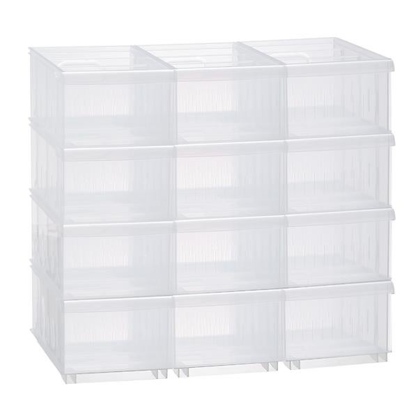 Clear Stackable Plastic Storage Bins