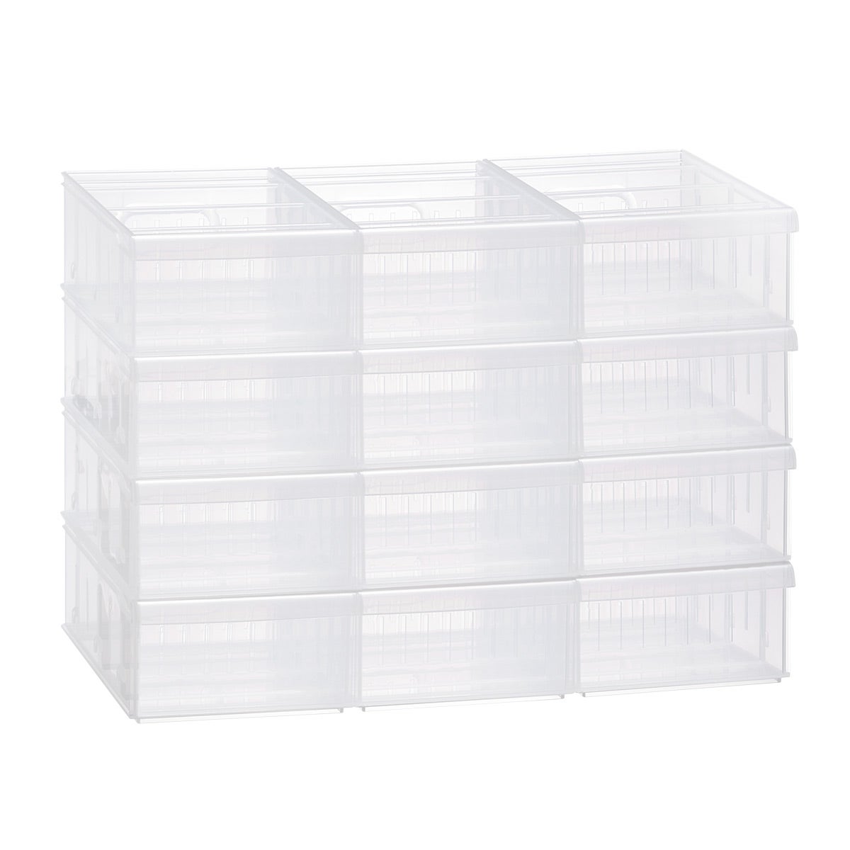 Case of 12 Medium STAK Bin w/ Wheels Clear