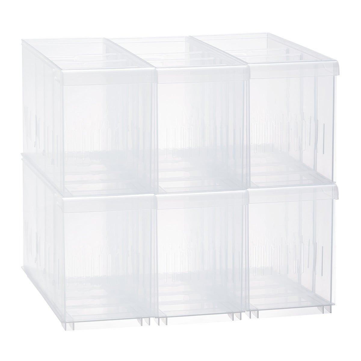 Case of 6 Large STAK Bin Clear