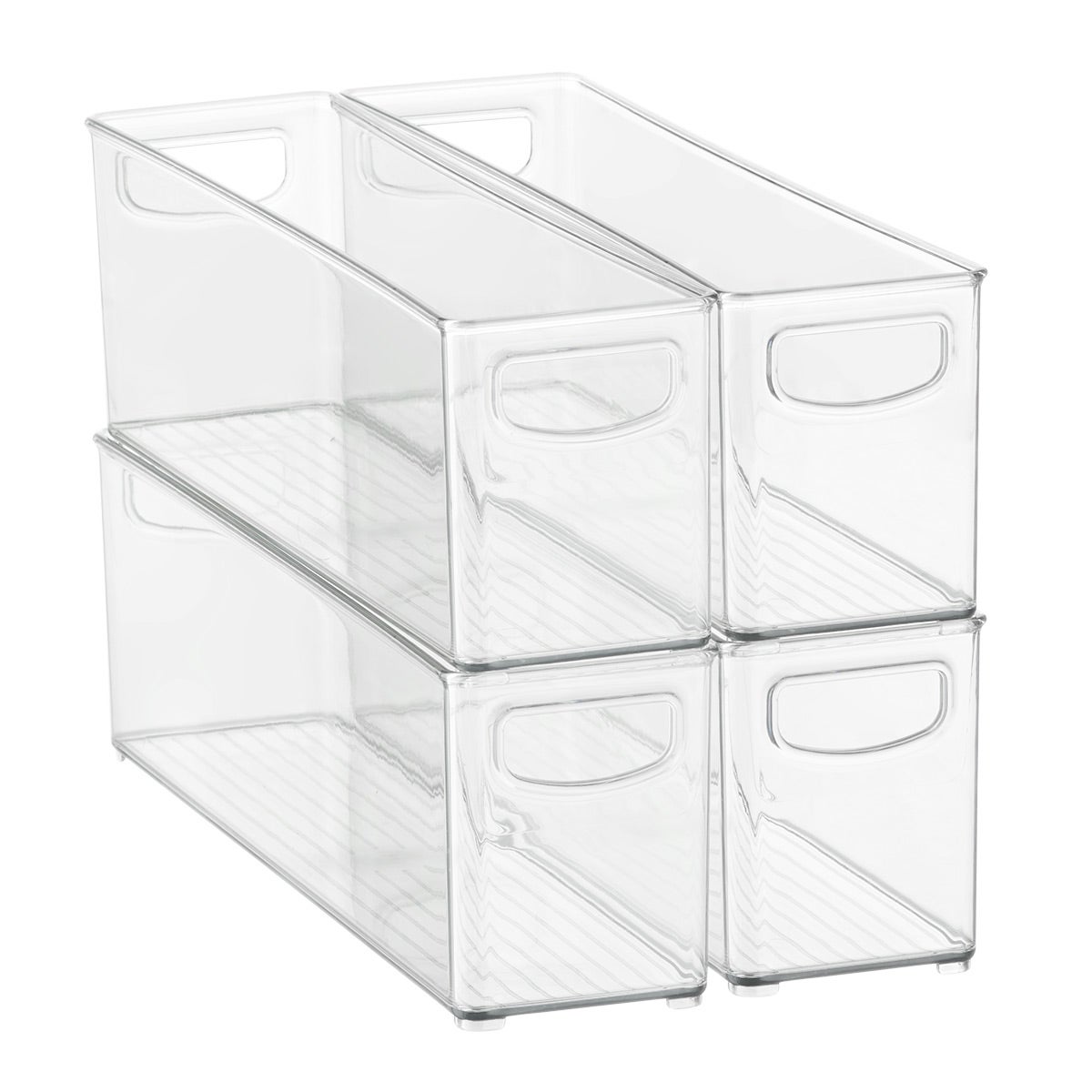 Case of 4 Linus Small Deep Drawer Bin Clear