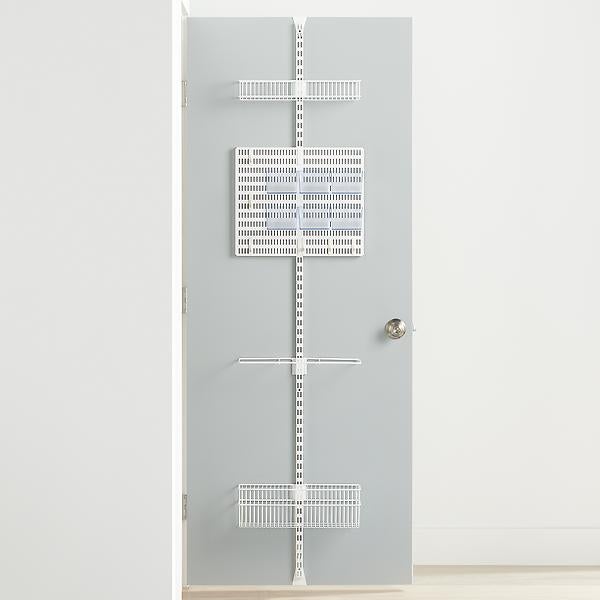 White Elfa Utility Mesh Gift Packaging Over the Door Rack Solution
